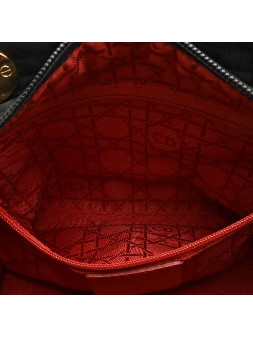 Dior Cannage Tote Nylon Black Gold - Picture 8 of 8